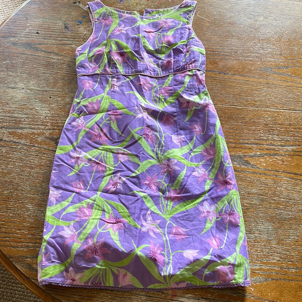 Rare White Tag Lilly Pulitzer Purple flower dress💜